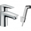 Hansgrohe Talis E Umývadlová batéria s bidetovou sprchou, chróm 71729000