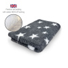 DRYBED Premium Vet Bed Hviezdy antracitový + biely 150 x 100 cm
