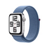 Apple Watch SE2 v2 GPS 44mm Silver Alu Case w Winter Blue Sport Loop mref3qc/a
