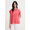 Ľanová košeľa United Colors of Benetton 5BMLDQ06V ružová L