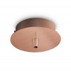Kovová stropná rozeta pre 1 svietidlo, okrúhla v medenej farbe | Ideal Lux