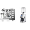Rocket Espresso Appartamento, white + Eureka Atom Specialty 75, chrome