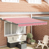 zahrada-XL Zatemniteľná markíza Červená a biela 350 x 250 cm látka 3330278