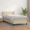zahrada-XL Boxspring posteľ s matracom krémová 100x200 cm umelá koža 3130765