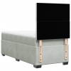 vidaXL Posteľný rám boxsping s matracom bledosivý 90x190 cm zamat - Sivá - 145087-91383