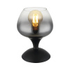 Stolová lampa Globo 15548T2 MAXY E27 40 W čierna/dymové sklo