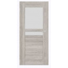 ERKADO SET Rámové dvere FORZÍTIA 2 presklené, fólia Greko Sivý Dub+zárubeň+kľučka ERK-FORZITIA2-GrekoSivyDub