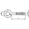 TOOLCRAFT Krúžkové skrutkovacie oči typu 1 (Ø x d) 3 mm x 10 mm Galvanizovaná oceľ 100 ks; 159507
