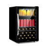 Klarstein Beersafe 5XL, chladnička, 148 l, 3 police, panoramatické sklenené dvere, nehrdzavejúca oceľ (HEA8-Beersafe-148-bl)