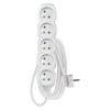 EMOS Predlžovací kábel 3 m / 5 zásuviek / biely / PVC / 1 mm2