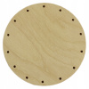 Doska vyrobená z preglejky s otvormi na vyplietanie košíkov s priemerom 10 cm