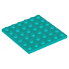 3958 Dark Turquoise Plate 6 x 6 (Tmavě tyrkysová deska 6 x 6)