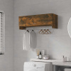 vidaXL Šatník dymový dub 100x32,5x35 cm spracované drevo - Hnedá - 237513-250134