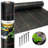 Agrotextília - Agrotkanín 90 g 1,6x50m čierny UV agrotextile 3% Antichwastowa + Powels (AGROTWOVEN 90G 1,6x50m ČIERNA AGROTWOVEN UV 3% OCHRANA PRAVINY + KOLÍKY)