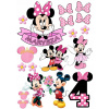 Výtlač na tortu cukrová hmota SADA POSTÁV MINNIE mašličky kvety