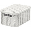 Košík s vekom Curver® STYLE2 LID S, krémový, s vekom, 29x20x14 cm