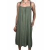 Italy Moda Dámske letné šaty s tenkými ramienkami ADELA Farba: Olivová Olivová
