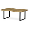 Autronic AHG-861 OAK - konferenčný stôl, 110x70x45 cm, MDF doska, 3D dekor divoký dub, kov, čierny lak