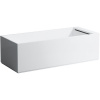 LAUFEN Kartell voľne stojaca vaňa z materiálu Sentec, odtok v strede, 1760 x 760 x 540 mm, s osvetlením prepadu, biela, H2223320006161