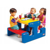 Piknikový stôl Little Tikes Blue 4-miestny 4795 STÔL NA IHRISKO (Little Tikes Junior piknikový stôl Primárny hrací stôl 4-miestny 479500070 Ni)