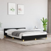 vidaXL Posteľný rám s čelom čierny 140x190 cm látka 347409