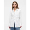 GAP Oversize popelínová košeľa s logom Big Shirt Biela S Biela Biela