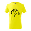 Cycle bicykel - Tričko detské bavlnené - 104-110cm / 3-4 roky ( Citrónová )