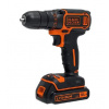 BLACK+DECKER Náradie - 18V AKU vŕtací skrutkovač, 2x aku 1,5 Ah Li-Ion, nabíjačka BDCDC18KB-QW