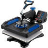 Heat Press , 12 x 15 palcov, rýchle teplo, digitálna sublimačná tlačiareň na tričká s 360 flip, plátenná taška, vankúš, banner, modrá