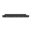 SCHRACK 19''patchpanel AMPARO pre 24 keystone SFA/SFB neosadený, 1U HSER0240SP