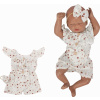 Body s nohavičkami kr. rukáv + čelenka, mušelín, 2D sada, Z&Z, biela - 74 (6-9m)