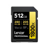 LEXAR SDXC Pre 512GB 1800x U3 UHS-II R280/W210 (V60)