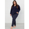 Italian Fashion Bavlnené dámske pyžamo Libra - prepínacie Tmavomodrá XL