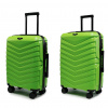 ROWEX Stredný a príručný cestovný kufor s TSA zámkom ROWEX AERO 2v1 Farba: Zelená 56x38x23 cm, 66x45x26 cm, 76x50x30 cm ABS