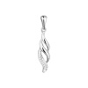 Strieborný prívesok so zirkónmi biela vlnka 14046.1 crystal