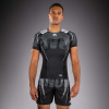Pánský rashguard Venum Adrenaline - krátké rukávy - Black/Silver Grey Velikost: XXL