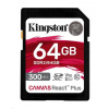 Kingston SDXC karta 64GB Canvas React Plus SDHC UHS-II 300R/260W U3 V90 for Full HD/4K/8K