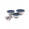 Súprava riadu Outwell Chef Bowl Set with Lids & Graters - silver