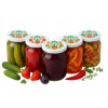 12x pohár 500 ml jednoduchý na džem, med, zaváraniny, uhorky, sviečky + viečko