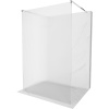 Mexen Kioto, sprchová zástena Walk-In 130 x 200 cm, 8mm sklo s rebrovým vzorom, chrómový profil, 800-130-002-01-09