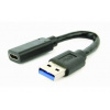 USB 3.1 AM to Type-C female adapter cable, 10 cm, black