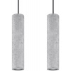 Sollux Lighting Luvo závesné svietidlo 2x40 W čierna-sivá/popolnato sivá SL.0654