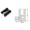 Fischer electronics Chladič SK 104 50,8 LS AL elox čierny naležato 34,9x12,7x50,8mm 9K/W