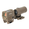 Combo kit kolimátor AEMS RED + zvětšovací modul HM3XT OPMOD, Holosun, FDE