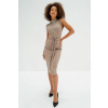 Mosquito Dámske elegantné puzdrové šaty Mosquito Gemma béžové, Veľkosť M, Farba béžová