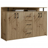 Carryhome ŠIROKÁ KOMODA, dub artisan, 139/90/34 cm - Predsieňové programy - 000887020805