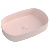 ISVEA - INFINITY OVAL keramické umývadlo na dosku, 55x36cm, ružová Salmon 10NF65055-2S