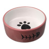 Miska MAGIC CAT keramická růžová/bílá 12,5 x 4,5 cm 350 ml