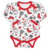 Dojčenské body s dlhým rukávom New Baby Christmas 74 (6-9m)