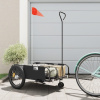 Príves na bicykel, čierny, oxfordská látka, železo-ForU-94199